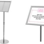 Deflecto infostandaard met klapframe, A4 formaat