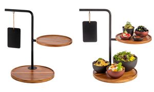 APS Etagère IRON zwart 2-laags hoogte 440 mm APS Etagère IRON zwart 2-laags hoogte 440 mm