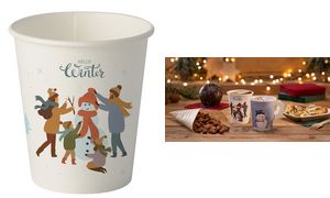 PAPSTAR kartonnen drinkbeker 'Hello Winter', 0,2 l