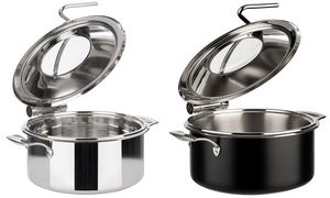 APS Chafing Dish-Set ORBIT, 4-delig, zwart roestvrij staal