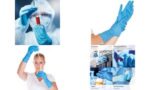 HYGOSTAR chenicalien-beschermingshandschoen SUPER HIGH RISK, L, blauw, poedervrij