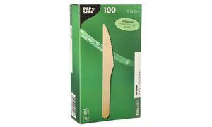 PAPSTAR houten mes 'pure', gewaxt, lengte: 165 mm