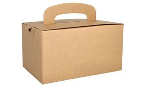 PAPSTAR Lunchbox 'pure', met draaggreep, bruin