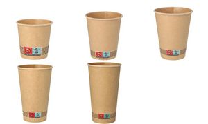 PAPSTAR kartonnen beker 'pure, 0,2 l, bruin