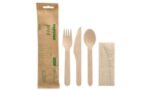 PAPSTAR bestek-set 'pure', van berkenhout, 4-delig