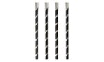 PAPSTAR papieren drinkrietje met lepel 'pure', 200 mm, zwart