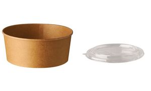 PAPSTAR saladeschaal 'pure', rond, 750 ml, bruin