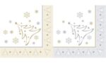 Servetten met kerstmotief 'Elegante Kerst', goudkleurig
