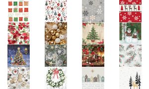 Kerst-servetten met jeneverbesmotieven
