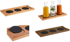 APS Buffetvlak voor karaffen, donker eiken