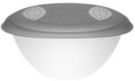 Saladeschaal 'Sandra' met deksel, 6 liter, grijs