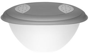 Saladeschaal 'Sandra' met deksel, 6 liter, grijs