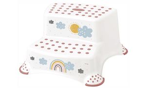 Keepertrap voor kinderen 'igor Regenboog', twee traptreden, wit