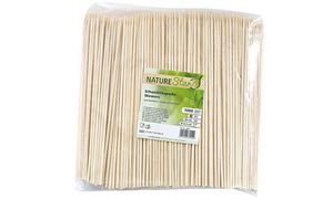 NATURE Star schaschlikspies, van bamboe, lengte: 200 mm, naturel