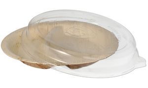 STARPAK palmblad-bord met deksel, 2-vaks, 300 ml