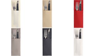 PAPSTAR servet-mapje / bestekmapje 'ROYAL Collection', grijs