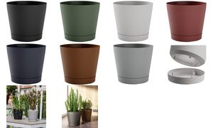 Sierplantenbak 'Orione', diameter: 190 mm, grijzig groen