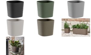 Plantenbak 'Capri', breedte: 190 mm, mistgrijs