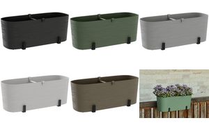 Terrabloembakkenset 'Paros', incl. houder, mistig grijs