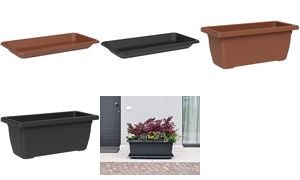Plantenbak 'Tikal', breedte: 520 mm, antracietkleur.