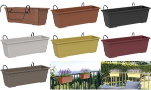 Bloembakset 'Birka', incl. houder, wit