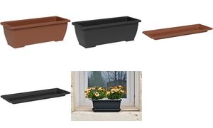 Bloemenbak 'Nara', breedte: 300 mm, terracotta