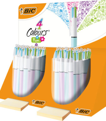 BIC drukbalpen 4 Colours Fun, 40 stuks in display