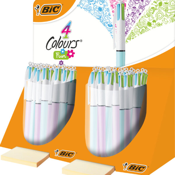 BIC drukbalpen 4 Colours Fun, 40 stuks in display