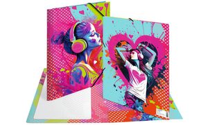 HERMA hoekspanmap 'Music Girl', karton, DIN A4