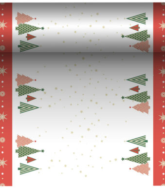 Tafelloop 'Eenvoudige kerstbomen'