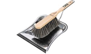 Peggy Perfect stoffer en blik met strip, roestvrij staal