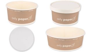 NATURE Star deksel voor saladeschaal Only Paper, 150 mm, wit