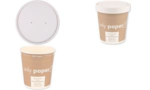 NATURE Star soepbeker Only Paper, rond, 450 ml, bruin
