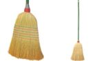 Peggy Perfect bezem van rijststro, met houten steel, 6-naads