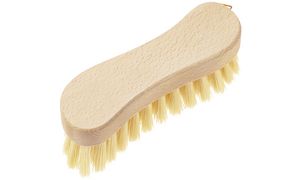 Peggy Perfect schuurborstel 'Eco', hout naturel, S-vorm