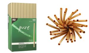 PAPSTAR rieten rietjes 'pure', 200 mm, naturel