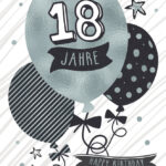 CACTUS verjaardagskaart 'Luchtballon' - 18e verjaardag