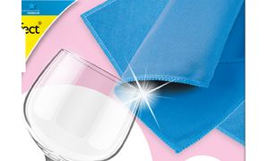 Peggy Perfect microvezel glazendoek 'Diamond', blauw Peggy Perfect microvezel glazendoek 'Diamond', blauw