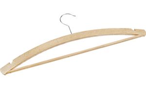 Peggy Perfect houten kledinghanger met broeklat en inkepingen