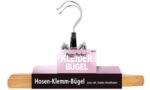 Peggy Perfect broekenhanger / broekenklem, natuurlijk geverfd hout, set van 2