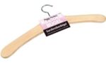 Peggy Perfect houten kledinghanger zonder broeklat, naturel gelakt