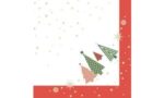 Servetten met kerst-motief 'Kerstbomen'