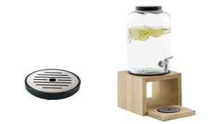 APS drankenhouder VALO, 7 liter, glas/eikenhout