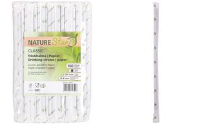 NATURE Star papieren rietje Classic, 197 mm, zwart, 100 stuks NATURE Star papieren rietje Classic, 197 mm, zwart, 100 stuks