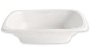 NATURE Star suikerriet-schaal, vierkant, 400 ml, wit