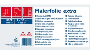 WESTEX schilders-afdekzeil, HDPE, 30 my, transparant, 2 x 50 m