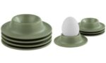 APS Eierdopjes EGGY, melamine, groen, set van 4 stuks