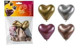 PAPSTAR luchtballonnen 'Glossy Heart', kleuren assorti PAPSTAR luchtballonnen 'Glossy Heart', kleuren assorti
