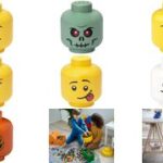 LEGO opbergkop groene skelet, groot