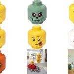 LEGO Mini Opbergbox Hoofd Meisje, 360 ml, geel